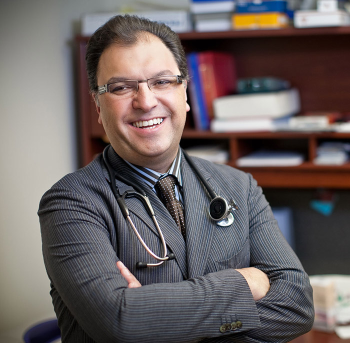 Image of AGH doctor posing and smiling for the camera