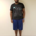 Front view of man standing after reshape