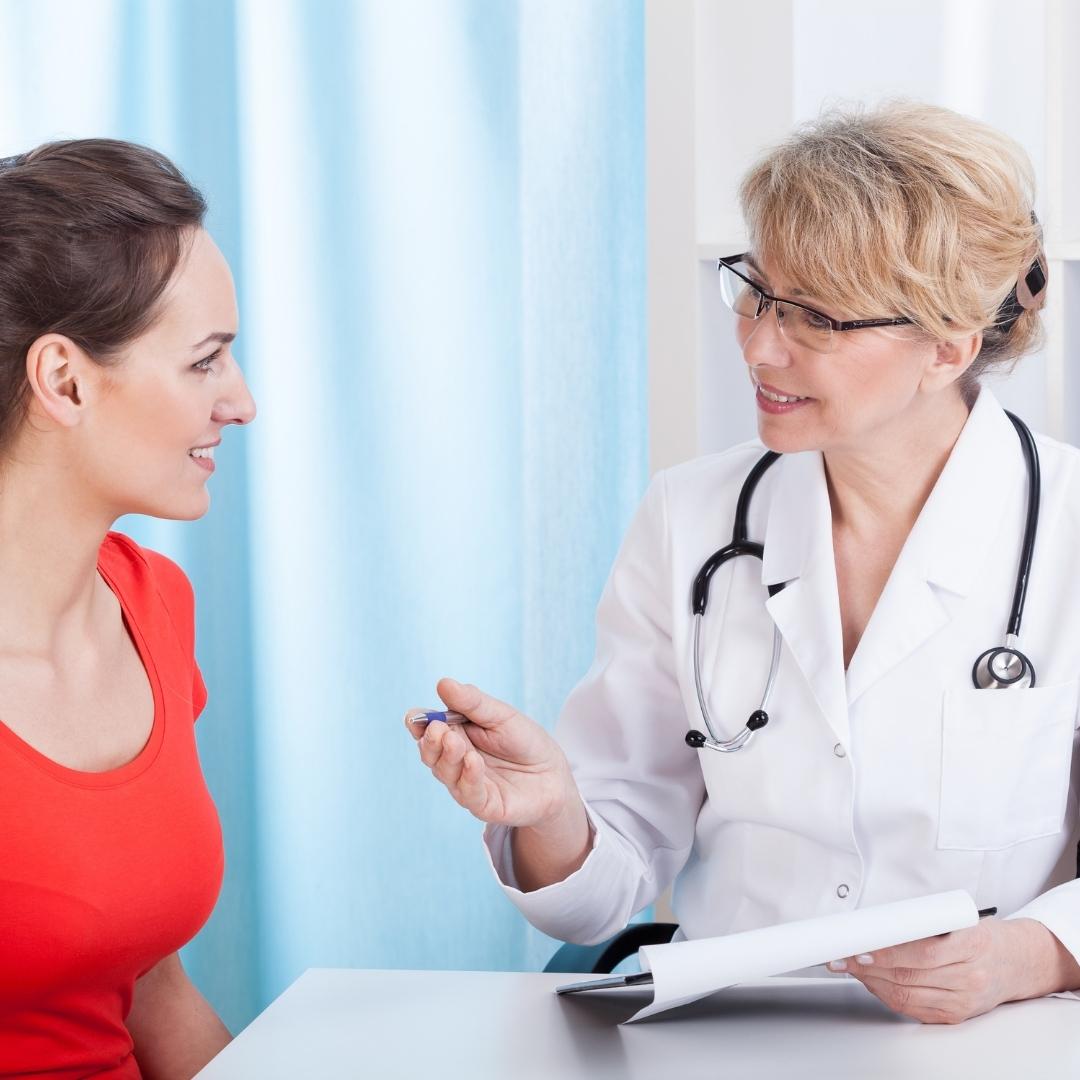 woman consulting with doctor