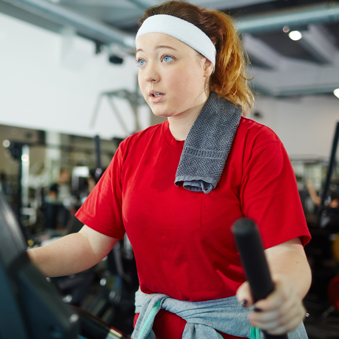 medium size woman working out