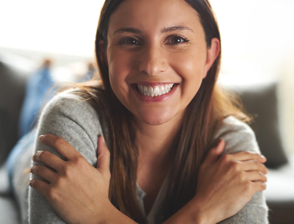 woman smiling at camera