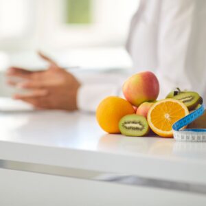 fruit sitting on doctor's desk