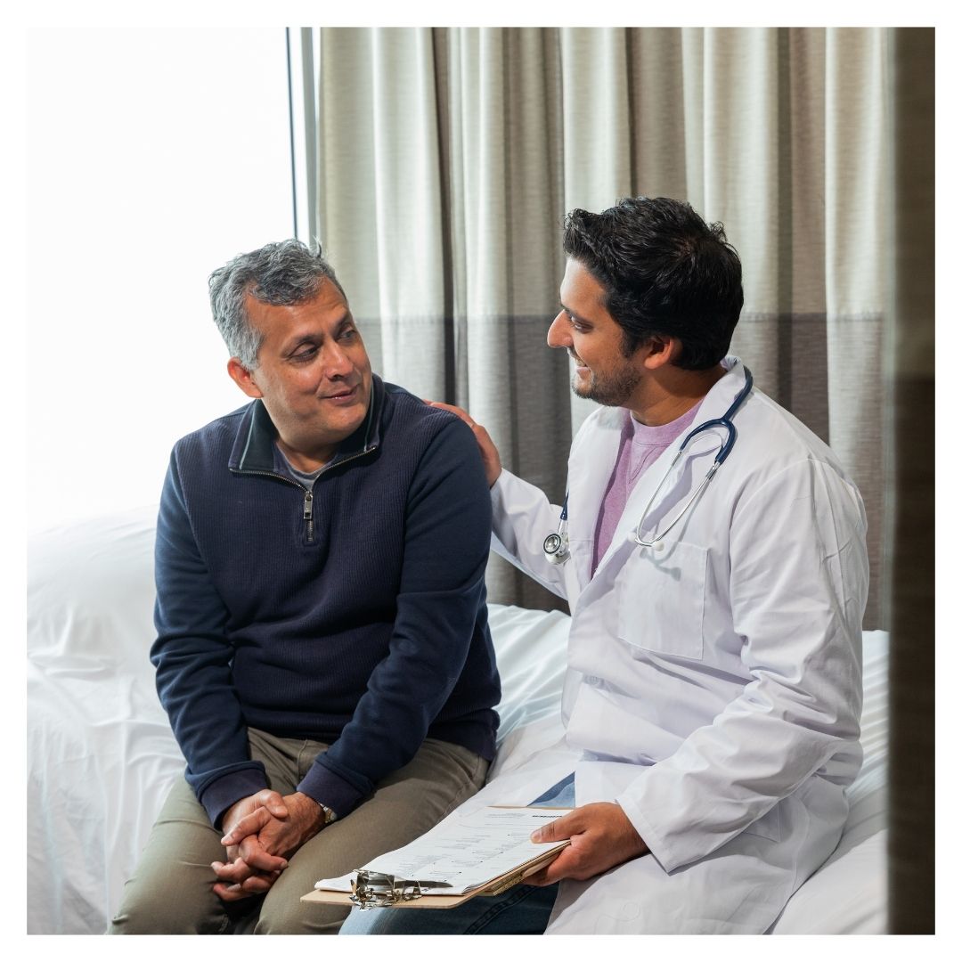 doctor working with a patient